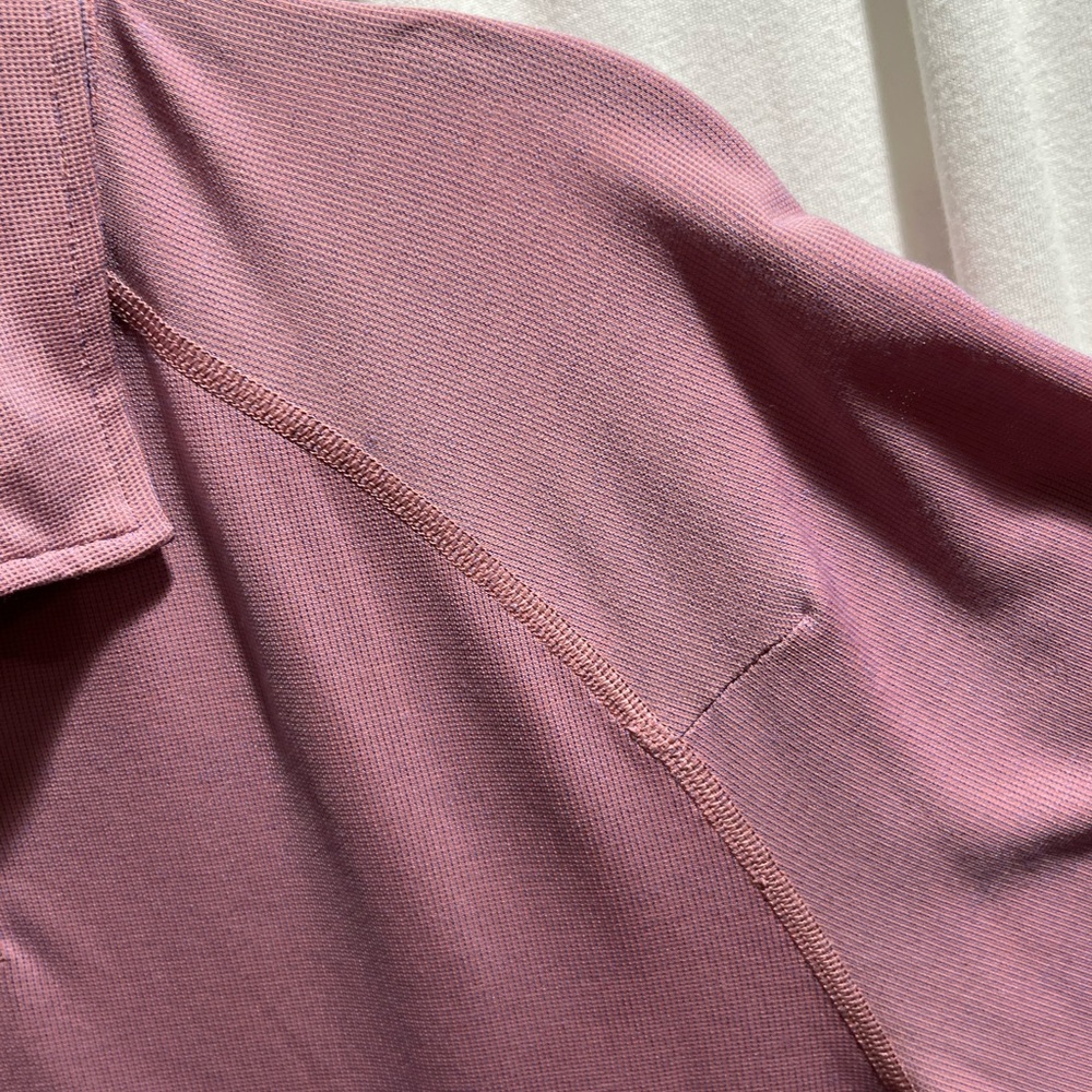 Rhone Mens Delta Pique Short Sleeve Polo Shirt Color Razzy/Misty Rose Sz Med - Picture 15 of 16